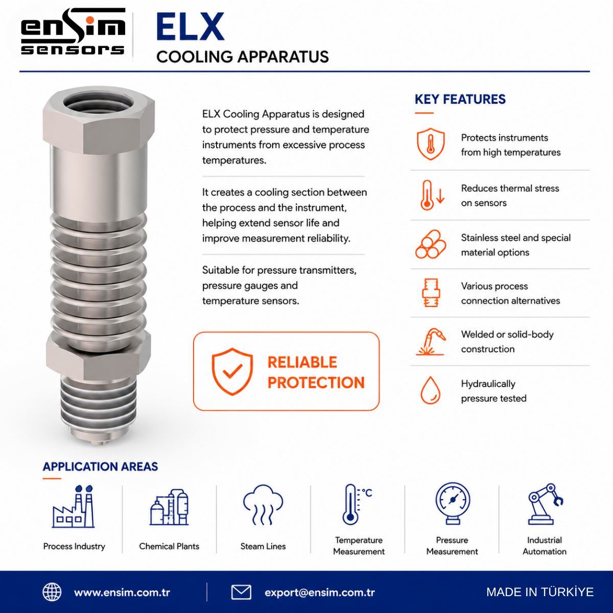 ELX Process Accessories: Cooling Apparatus, Pressure Siphons, Thermowells and Sampling Solutions for Industrial Measurement